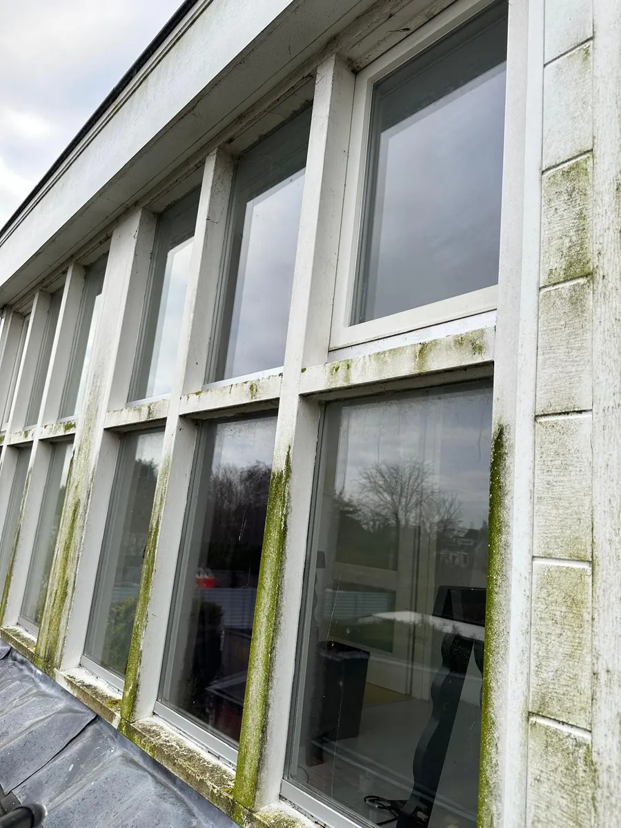 Dakkapel met aanslag op de kozijnen, vóór reiniging